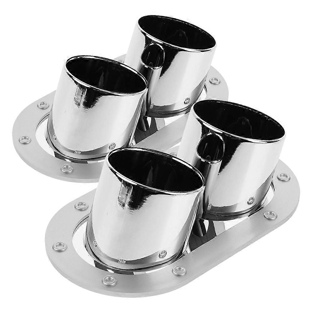Easy Installation Universal Bumper Decorative Design Anti Scratch Silver 5 5X3 1X2 0In 2Pcs