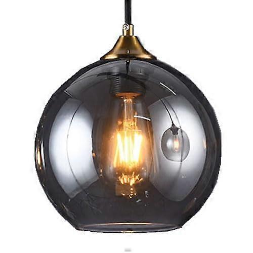 Nordic industrialstyle chandelier, creative glass pendant light with E27 socket, ceiling light, 25cm.