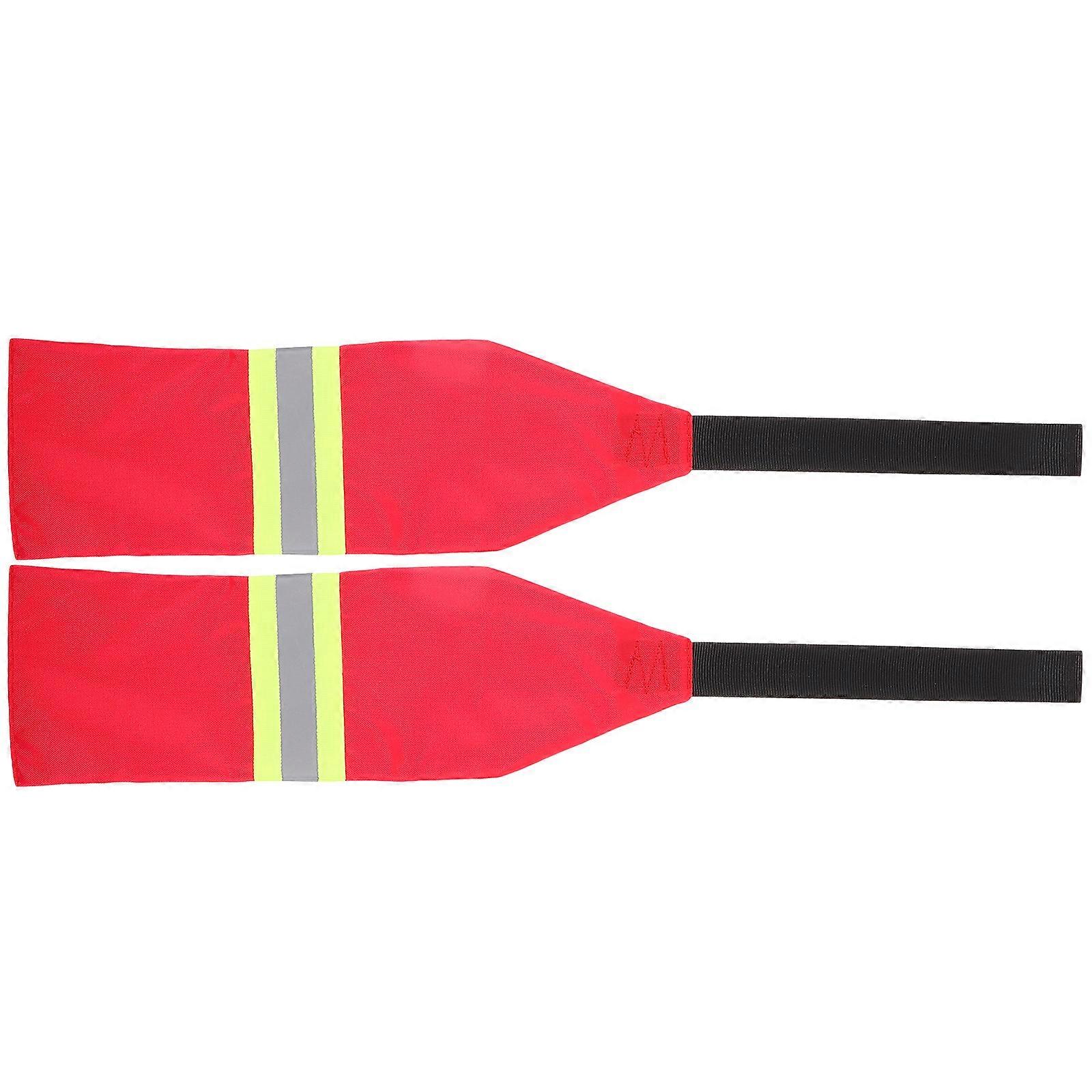 2pcs Reflective Kayak Safety Flags for Towing Trailers – High Visibility Canoe Accessories with Lightweight, Durable Design for Easy Storage and Safe