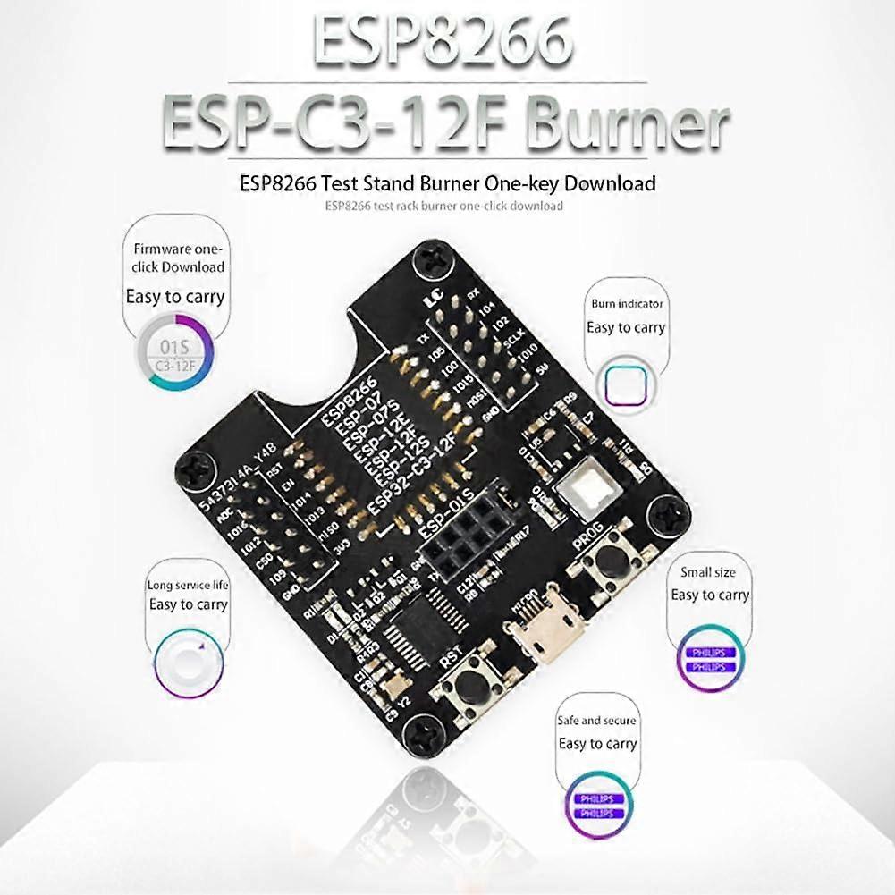 ESP8266 Test Rack Module Programmer PCB for ESP-01, 01S, ESP32-C3-12F ...
