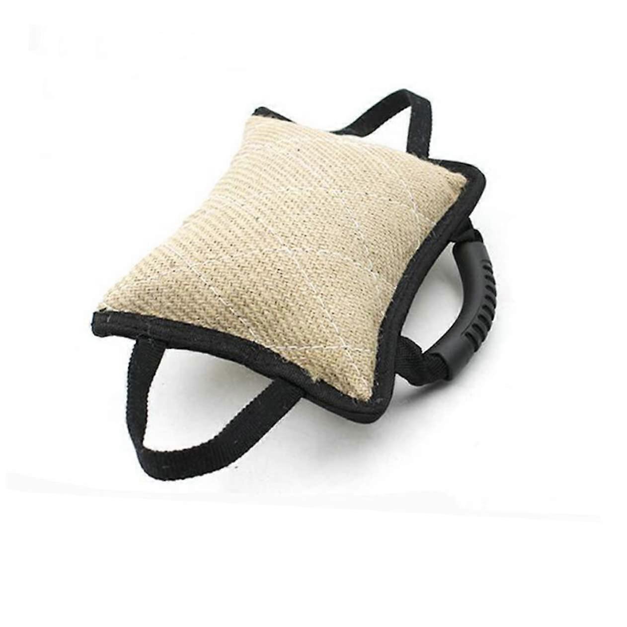 3 Pet Bite Cushion Jute Dog Toy for Puppies - Interactive Sniffing and Tug Toy - Durable Bite Cushion for Small to Medium Dogs