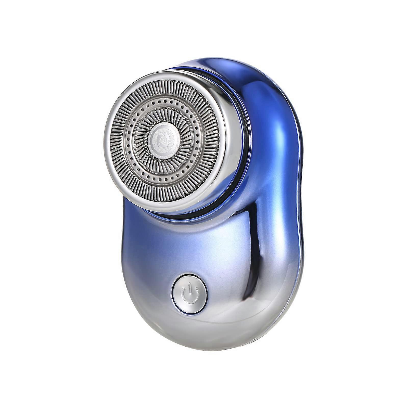 Electric Beard Trimmer Electric USB Rechargeable Wet Dry Razor Cordless for Shaving Men's Beard Blue