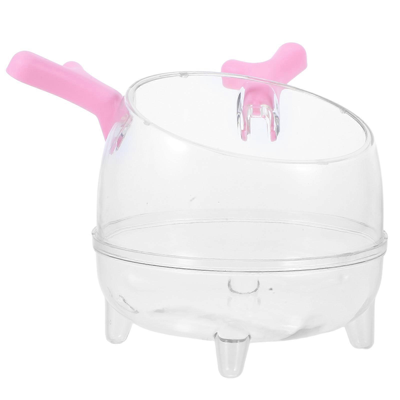 Clear Acrylic Hamster Bath Box – Multi Functional Toilet & Sand Bath Container for Hamsters, Guinea Pigs & Chinchillas, Includes Bathing Tools, Easy