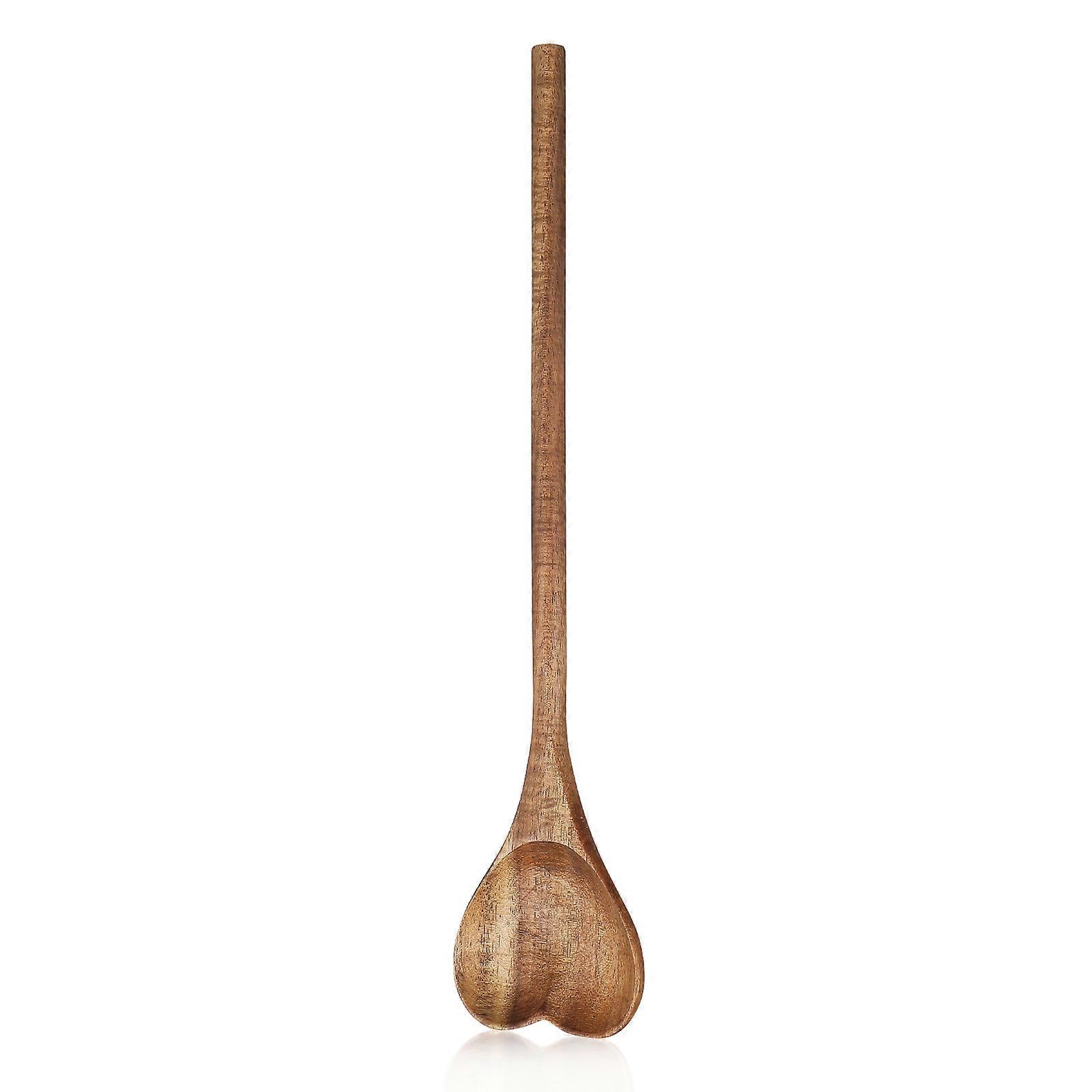 Wooden Mixing Spoon with Heart Design – Multi Functional Kitchen Accessory for Honey, Juice, Desserts – Perfect for Family and Friends