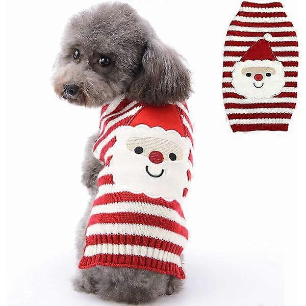 Christmas sweater for pet dog (Santa Striped (XXL))-Fei Yu