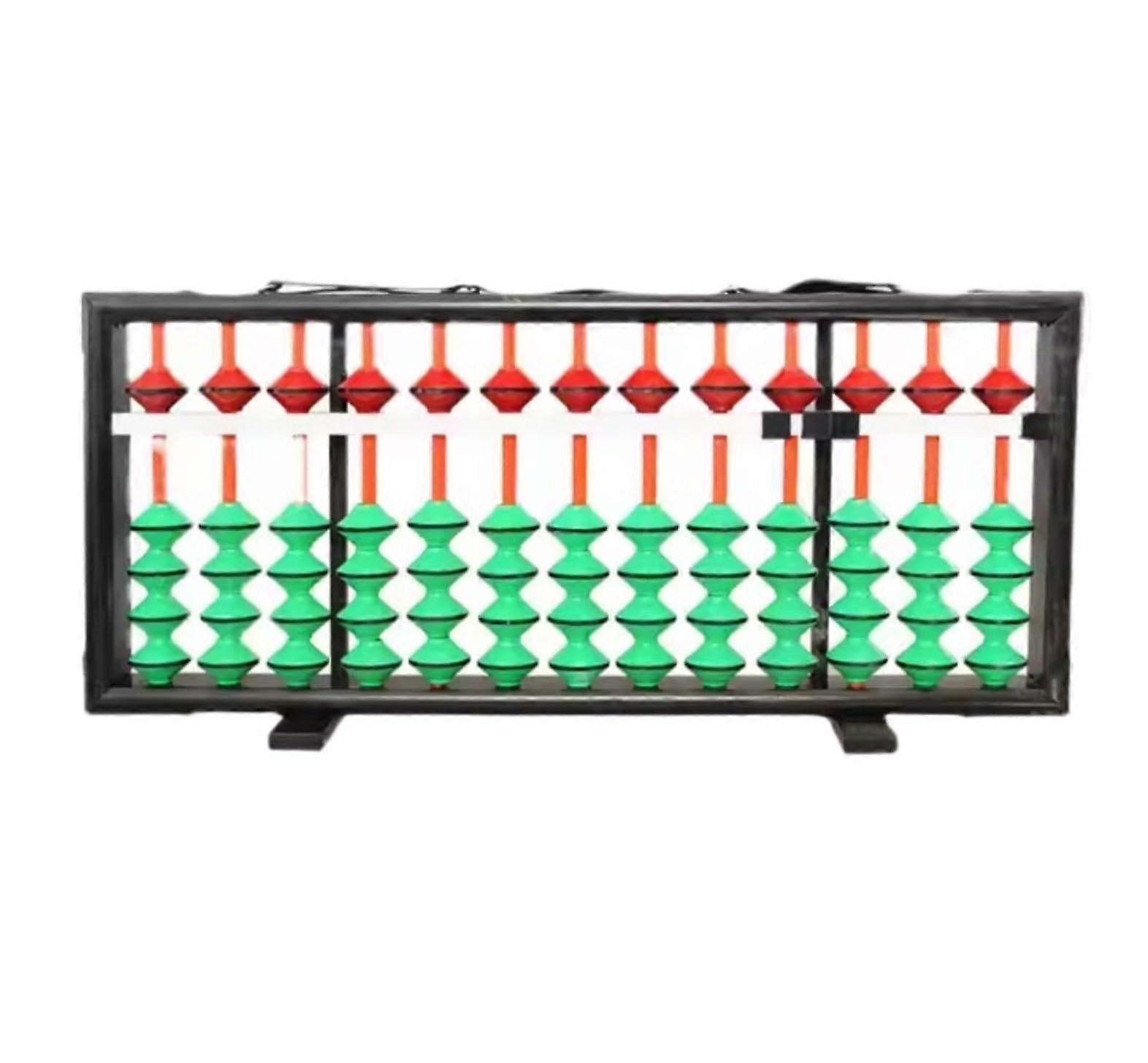Wooden Abacus with 13 Columns, Large Chinese Abacus, Japanese Math Learning Tool, Green Counting Tool 70x31x5cm