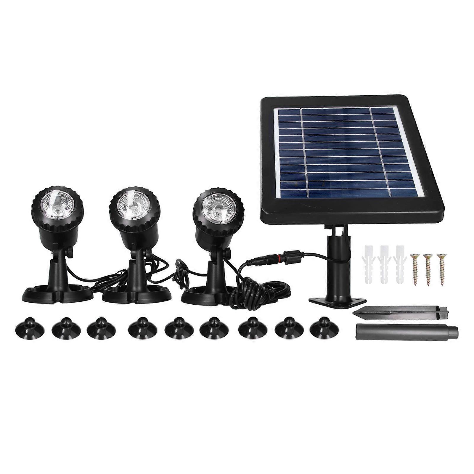 Solar Spotlight ABS Adjustable Waterproof Lighting Facilities for Courtyard Decoration IP68