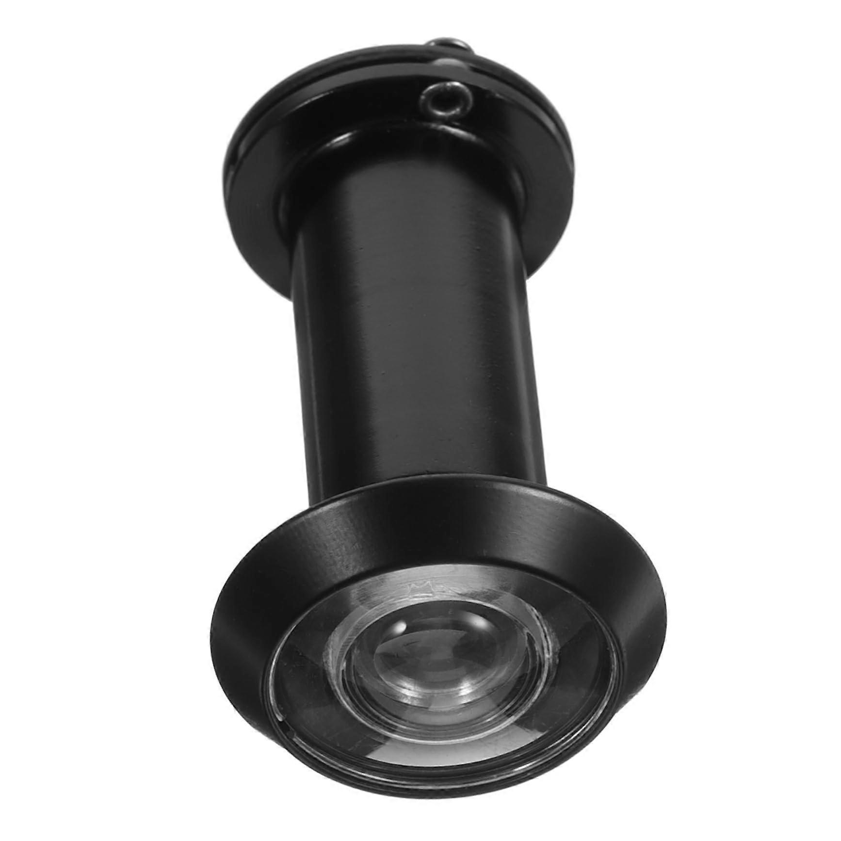 Security door viewer 220 degree wide angle made of zinc alloy and door viewer privacy cover Black