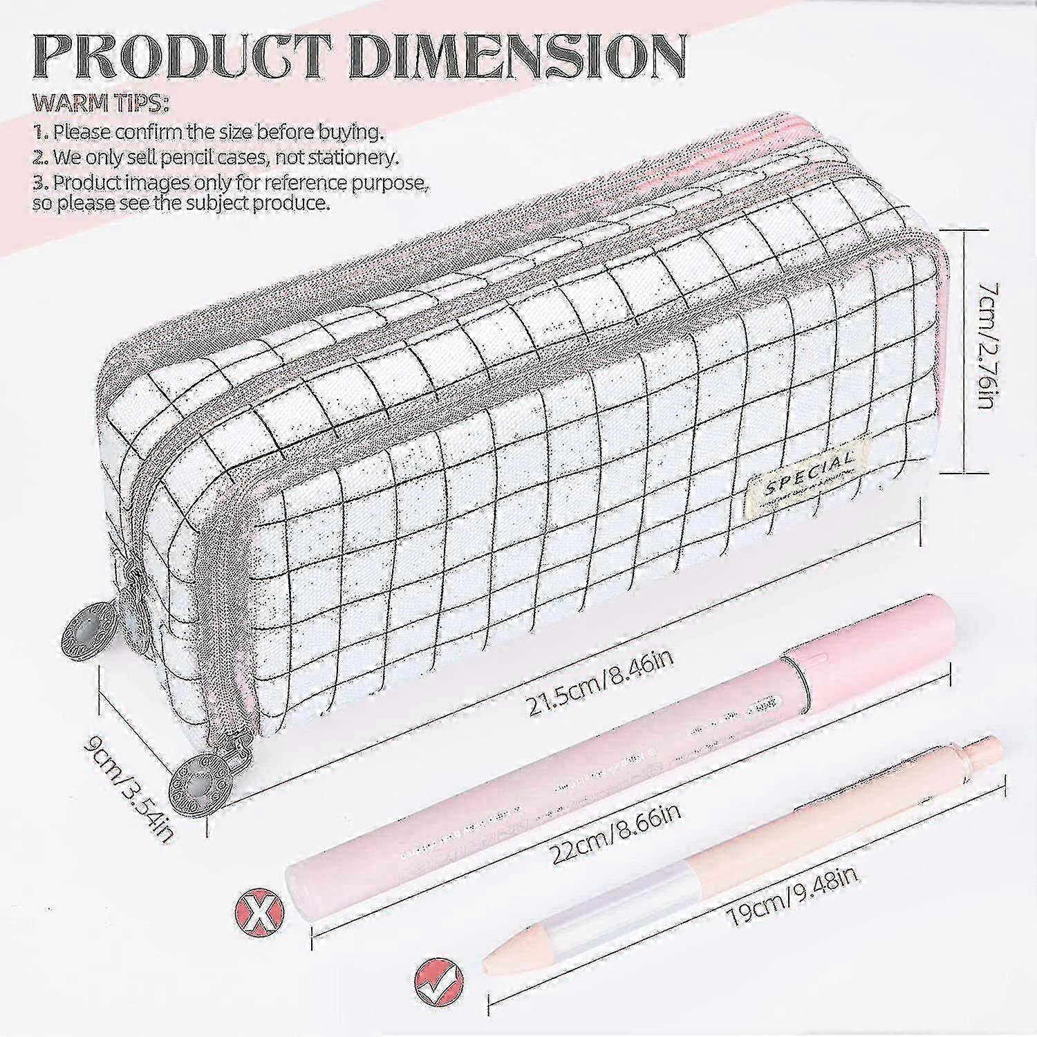 ZENGO Lar Pencil Case, Lar Pencil Case With 3 Comments, Makeup Bag Portable Statio