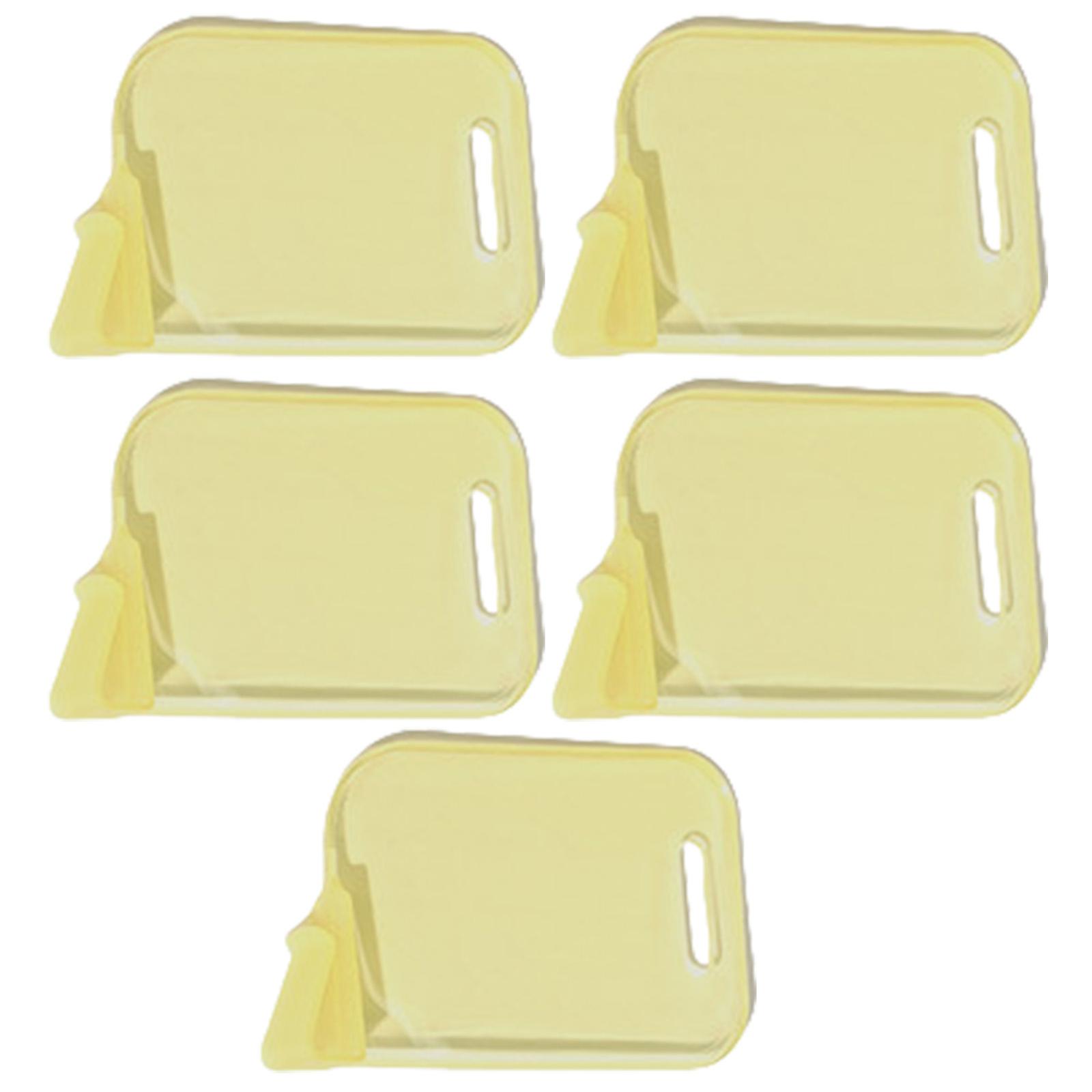 5Pcs Plastic Trading Card Box Baffle Clip Portable Card Box Divider Spacer Card Storage Partition Board Enduring Yellow