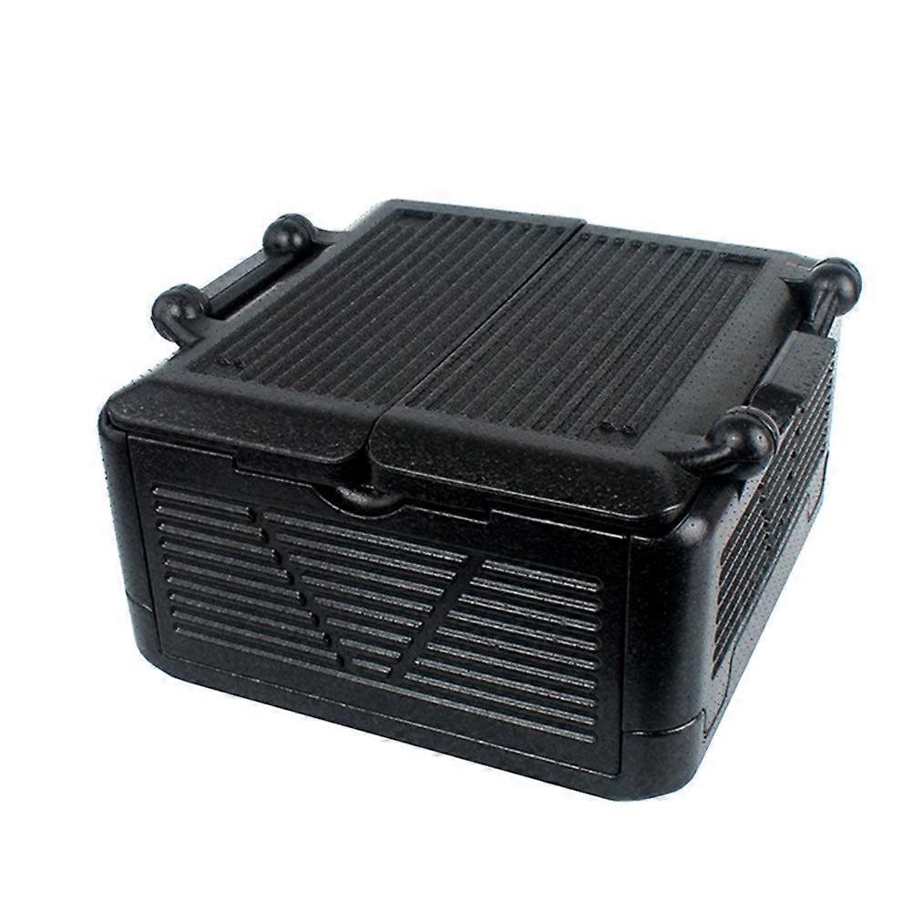 Foldable Thermal Lunch Case for Daily Use Made of Durable Material Black Easily Fit in Car Trunk 7.87x5.91x4.72 Inches
