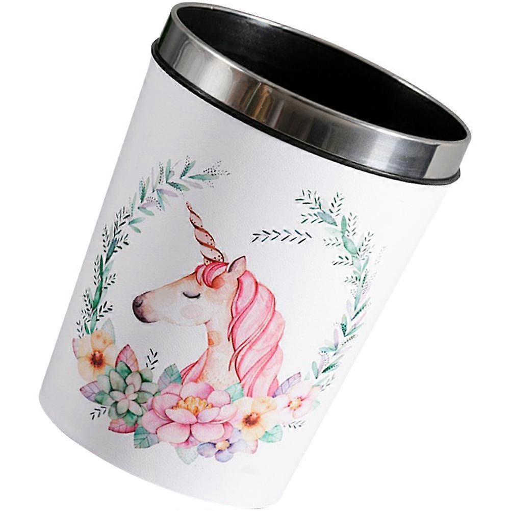 Garbage Bin Plastic Waste Basket Odor Isolation Office Workers 31.5x24cm 1Pcs