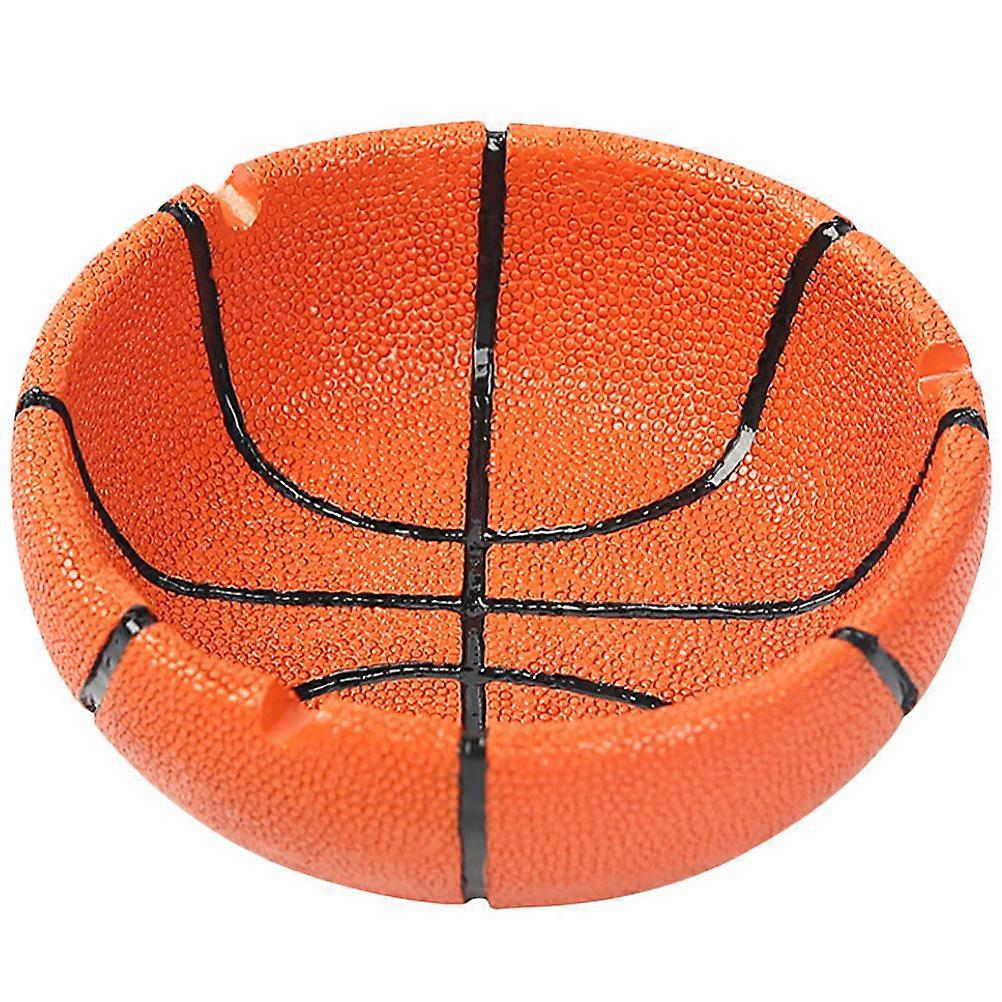 1Pc Innovative Basketball Ashtray Desktop Trash Can Decorative Ornament