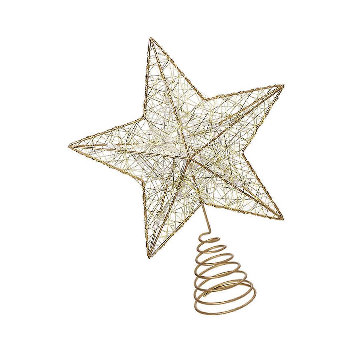 Christmas Tree Topper LED Star Shape Crown Lighting White Medium Size For Festive Occasions