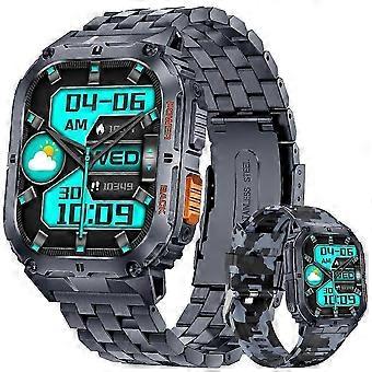 Smart Watch 1.96-inch AMOLED Fitness Tracker, Can Answer Calls, 100+ Exercise Modes, Heart Rate/Sleep Monitor, 5ATM Waterproof Pedometer for Android i