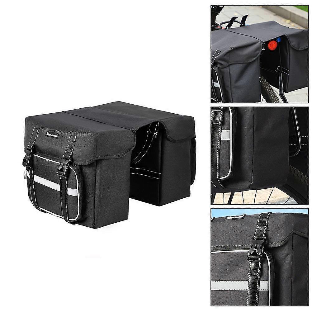 Cycling Bike Tail Bag High Abrasion Resistance Storage Accessory Outdoor Adventure Polyester Square 26.8×10.6×1.6in 1 Pair