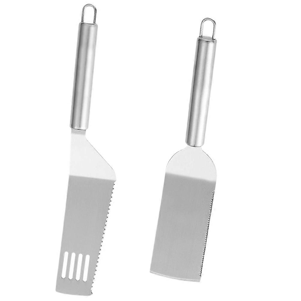Stainless Steel Pizza Server Tool for Kitchen Use Silver Professional Baking 2Pcs