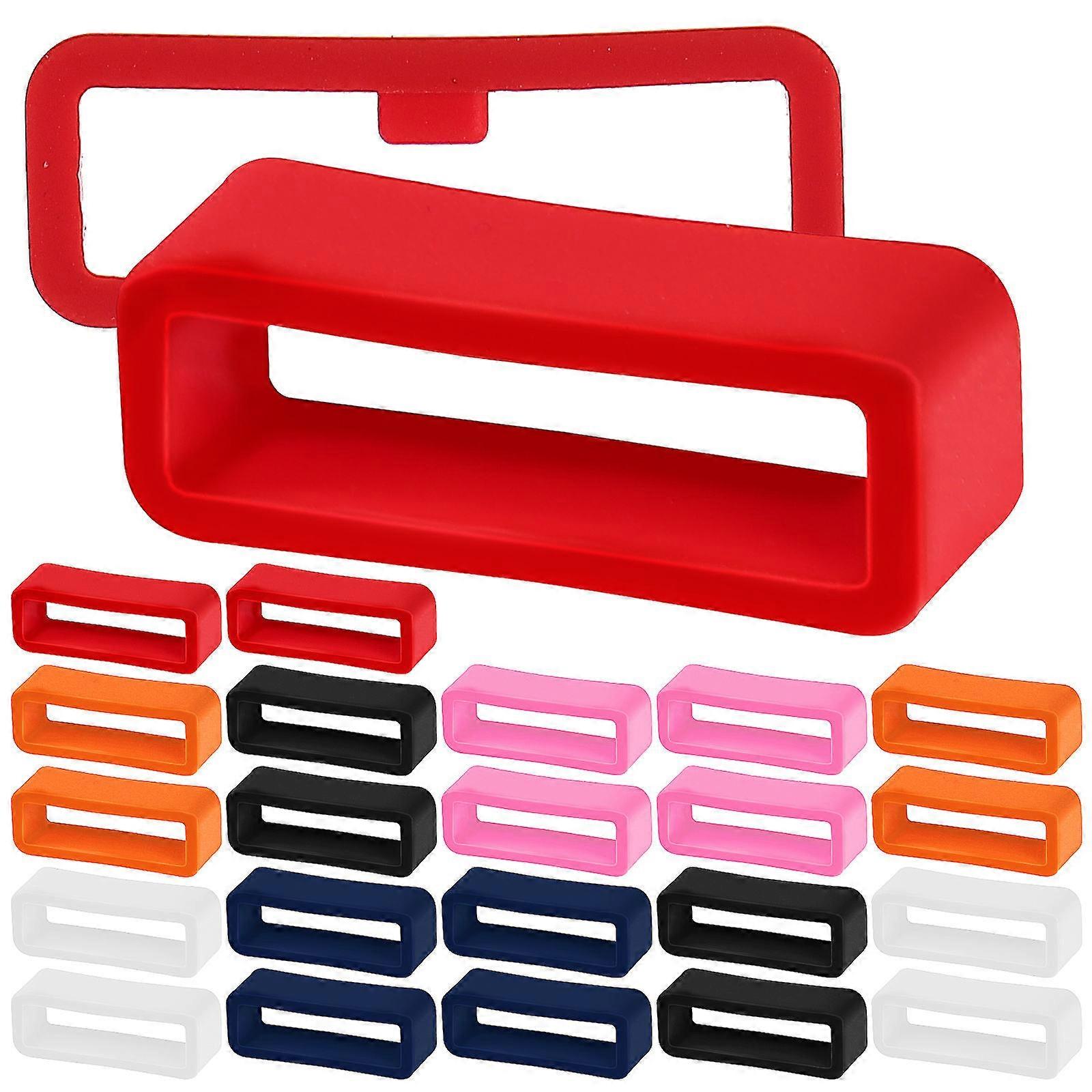 Silicone Watch Strap Rings for Secure Fit Assorted Color 24 Pcs Keepers Holders