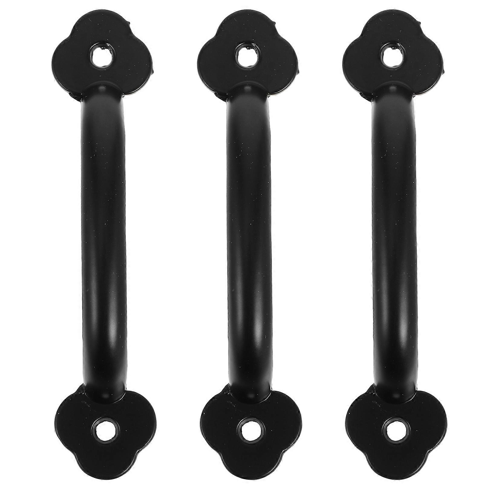 Retro Drawer Knobs Jewelry Box Hardware Easy Installation Black Color 10.10X2.20X2.20CM 3Pcs