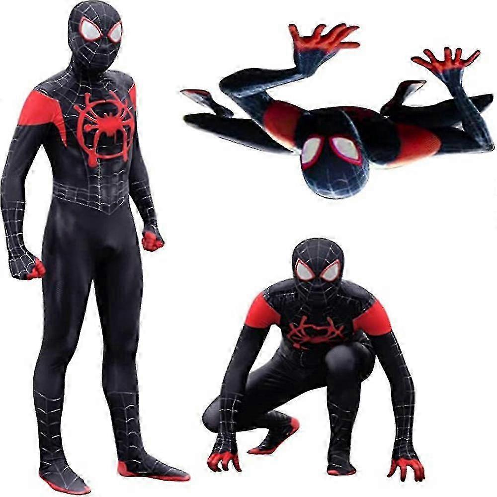 Miles Superhero Spider-man Cosplay Costume Party Jumpsuit Fitted Adult Clothes Spiderman Costume