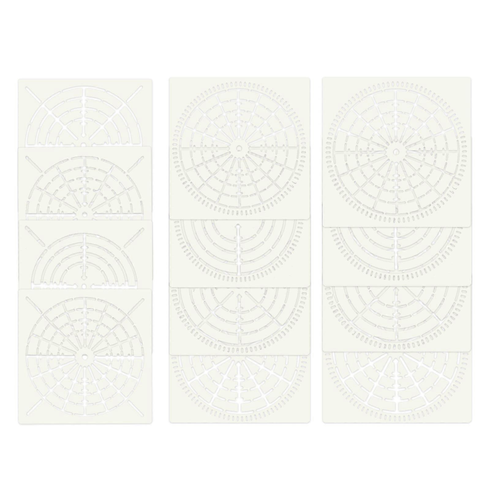 12pcs DIY Stencil Set – Durable Mandala & Geometric Templates for Creative Art, Decorative Painting & Crafting Projects