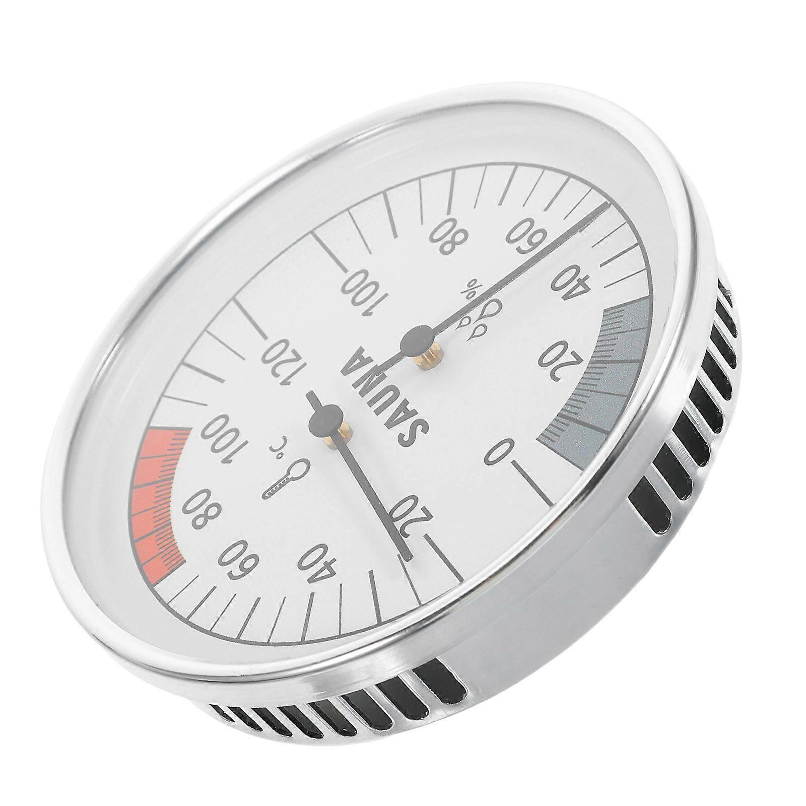 Sauna Thermometers Wall-Mounted Sauna Thermometer Hygrometer Home Steam Sauna Room Metal Casing Mechanical Operation 1Pack