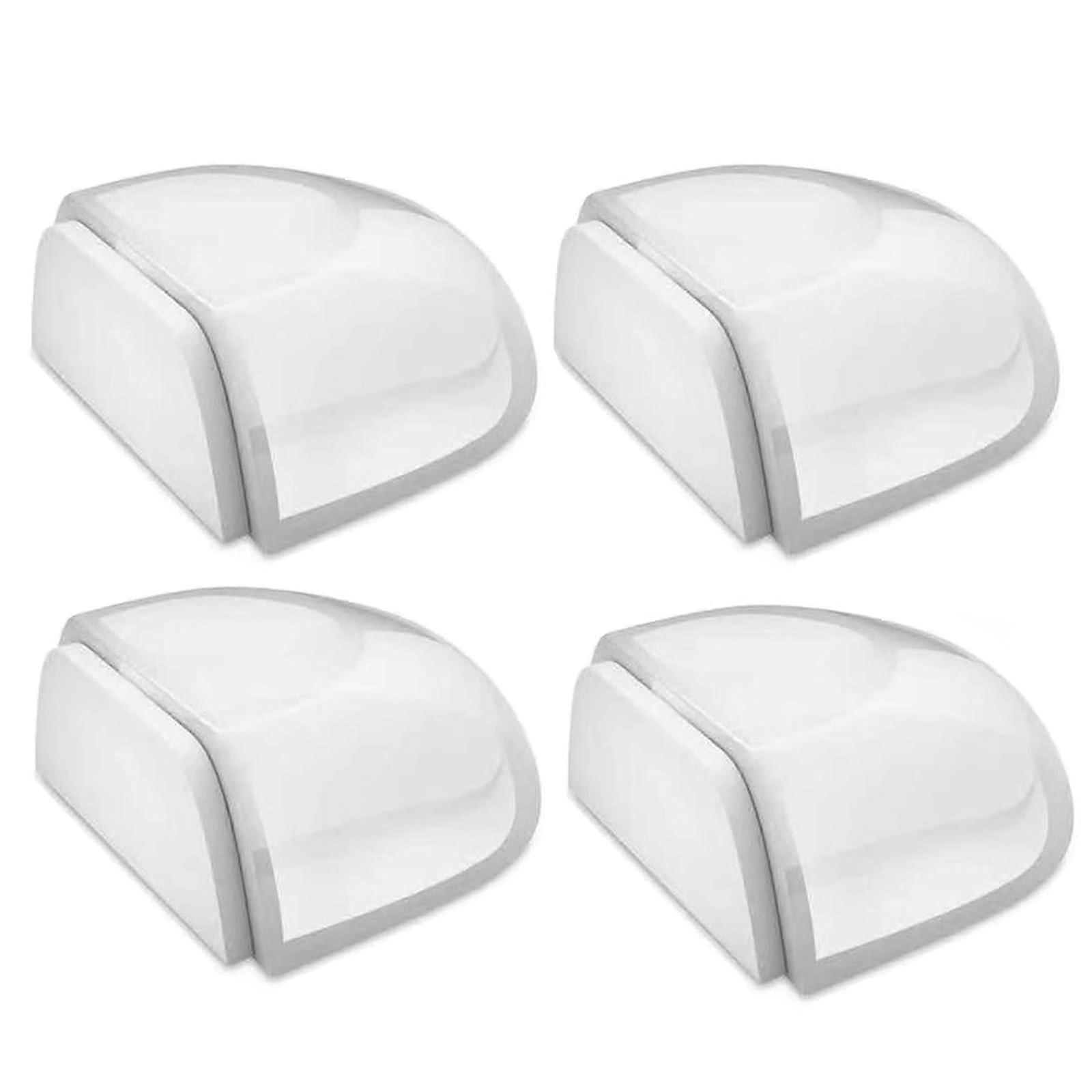 Door Stop, Cast Iron, Transparent, SelfAdhesive, No Drilling (4 pcs)