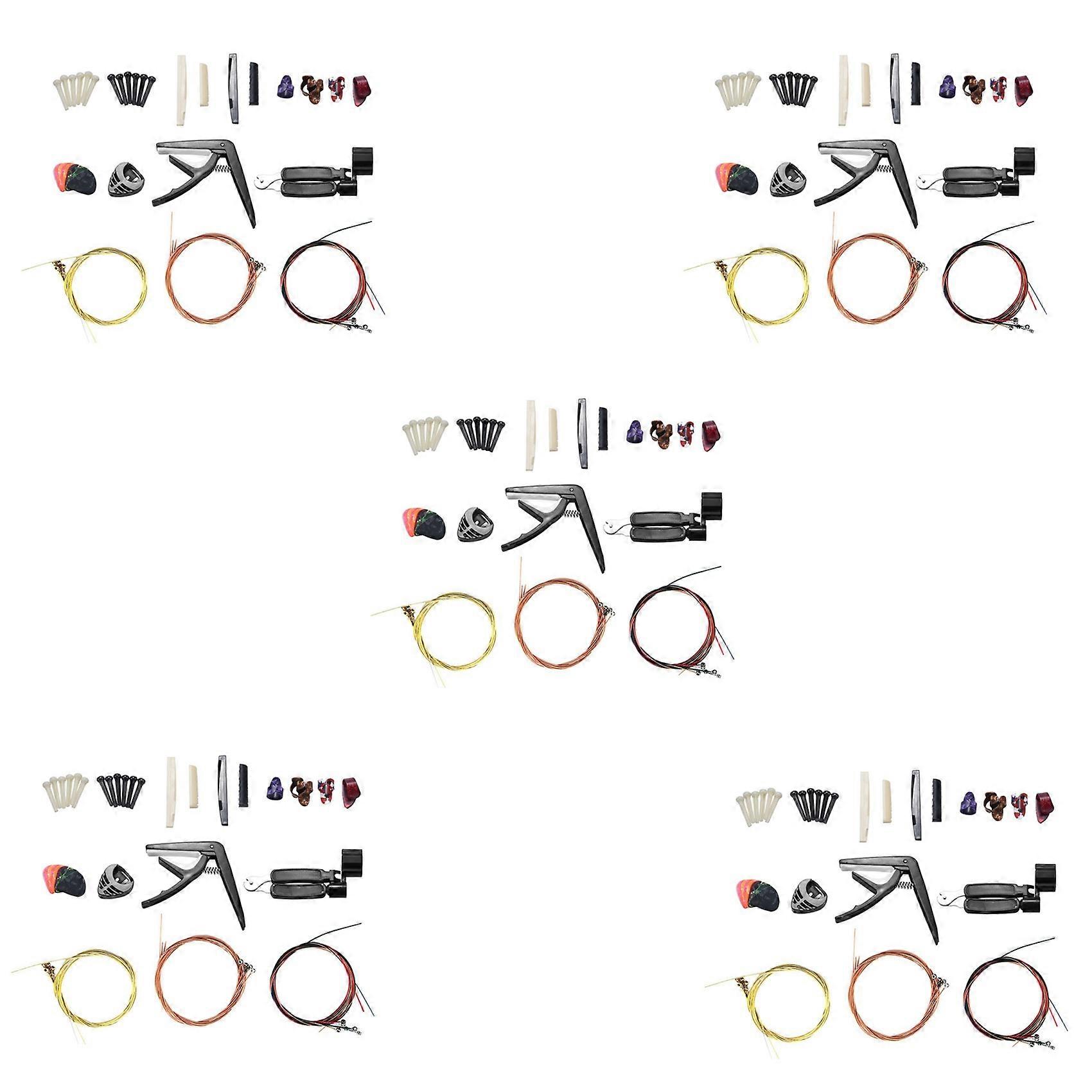 170 PCS Including Guitar Picks,Capo,Acoustic Guitar Strings,3 in 1String Winder,Bridge Pins,6 String