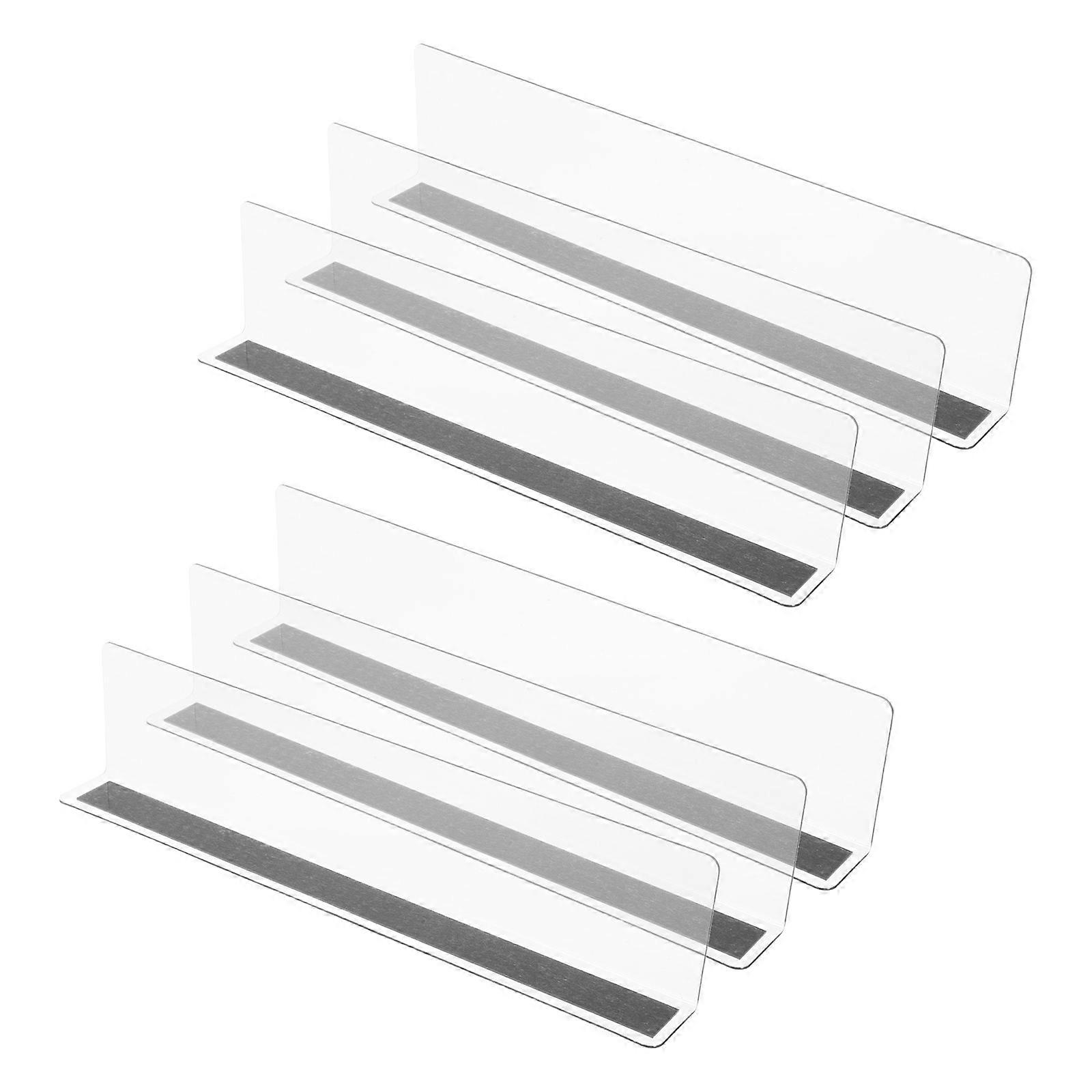 6pcs Shelf Dividers for Supermarket Organizers with Commodity Classification Separators