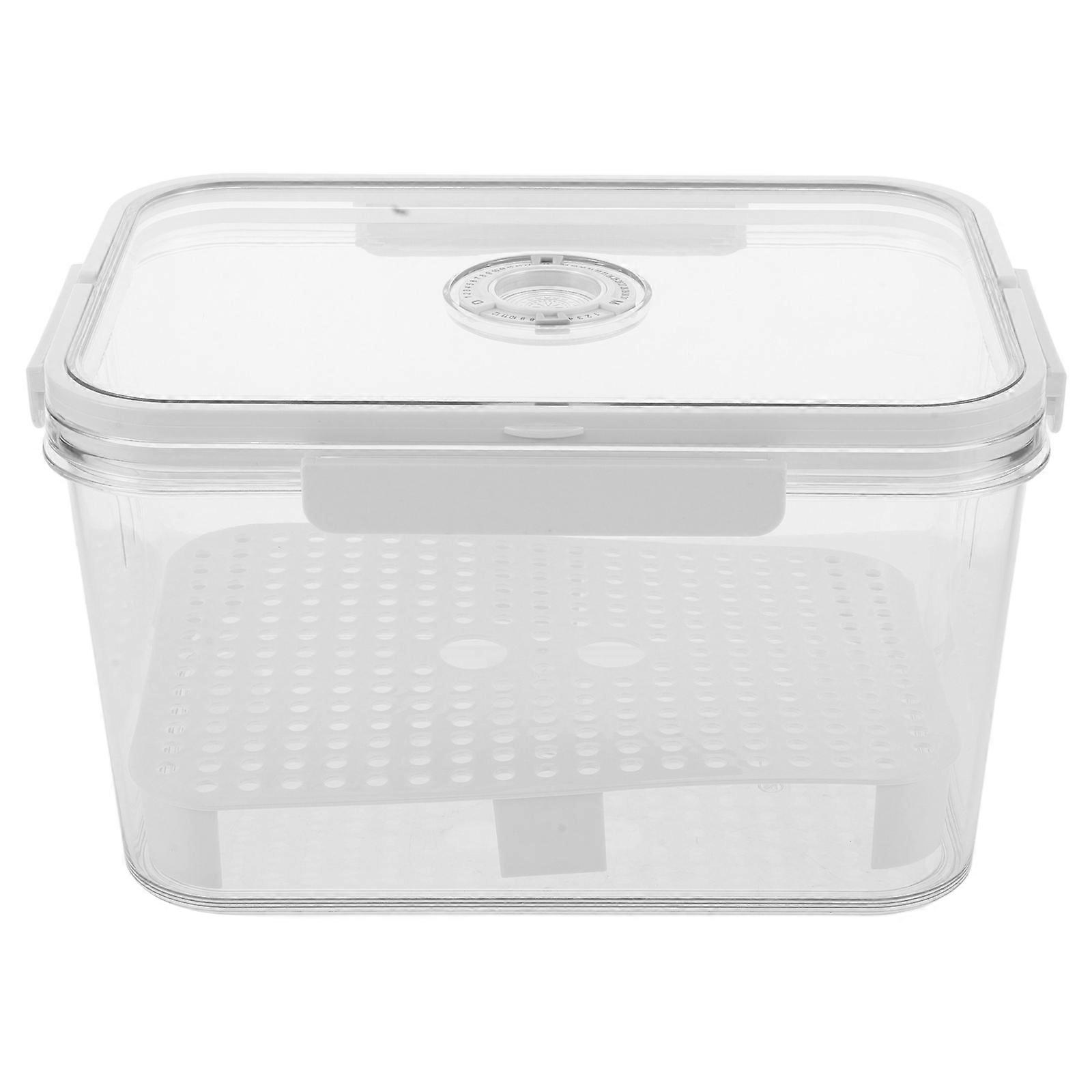 Bread Organizer for Daily Use Kitchen Organization Home Users Plastic Rectangular Handle and Time Record 1Pack
