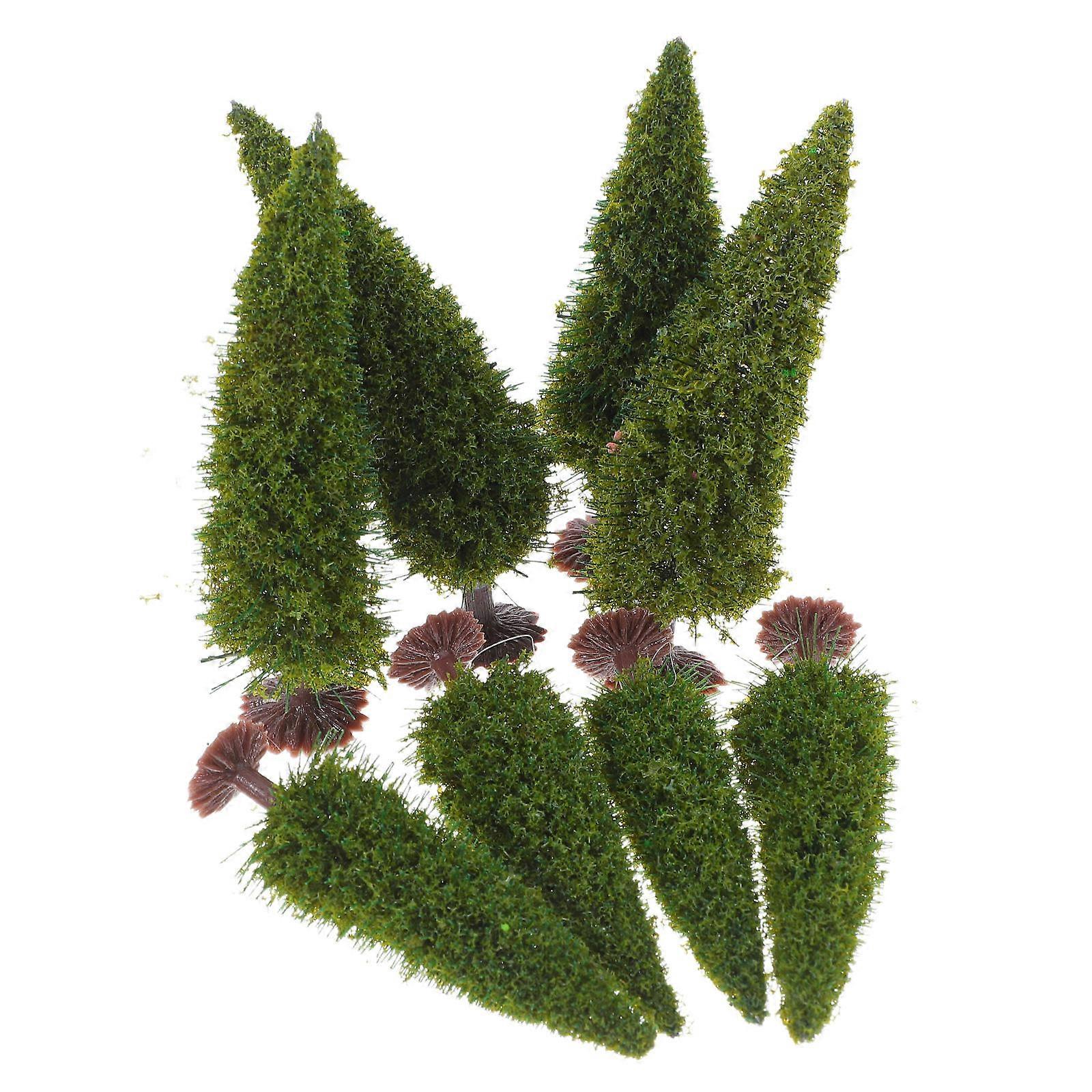 12pcs Mini Pine Trees for Micro Landscape Decor – Realistic Model Trees for DIY Scenery, Sand Table Ornaments, Christmas Village Accessories