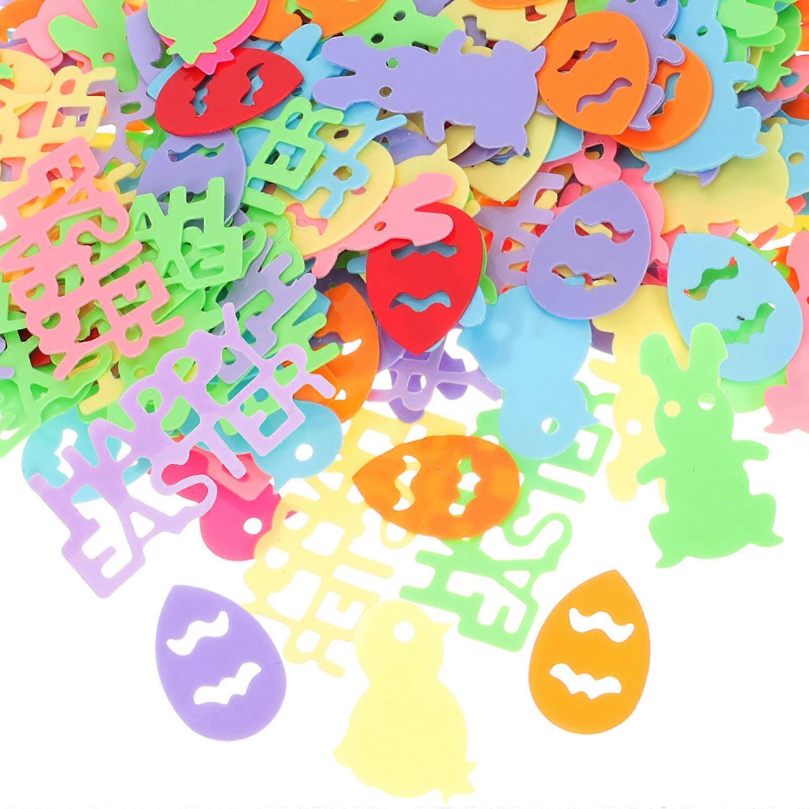 Easter Party Supplies with Confetti Decor for Dining Table and Props in Assorted Color PVC 5 Bags