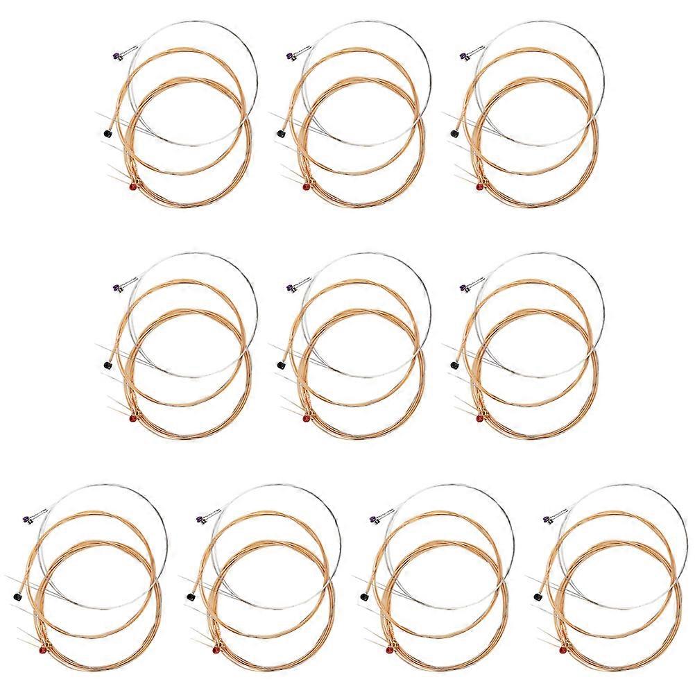 Folk Guitar Strings Metal Acoustic Guitar Accessories Warm Resonant Tone Bronze 0.25mm 60Pcs