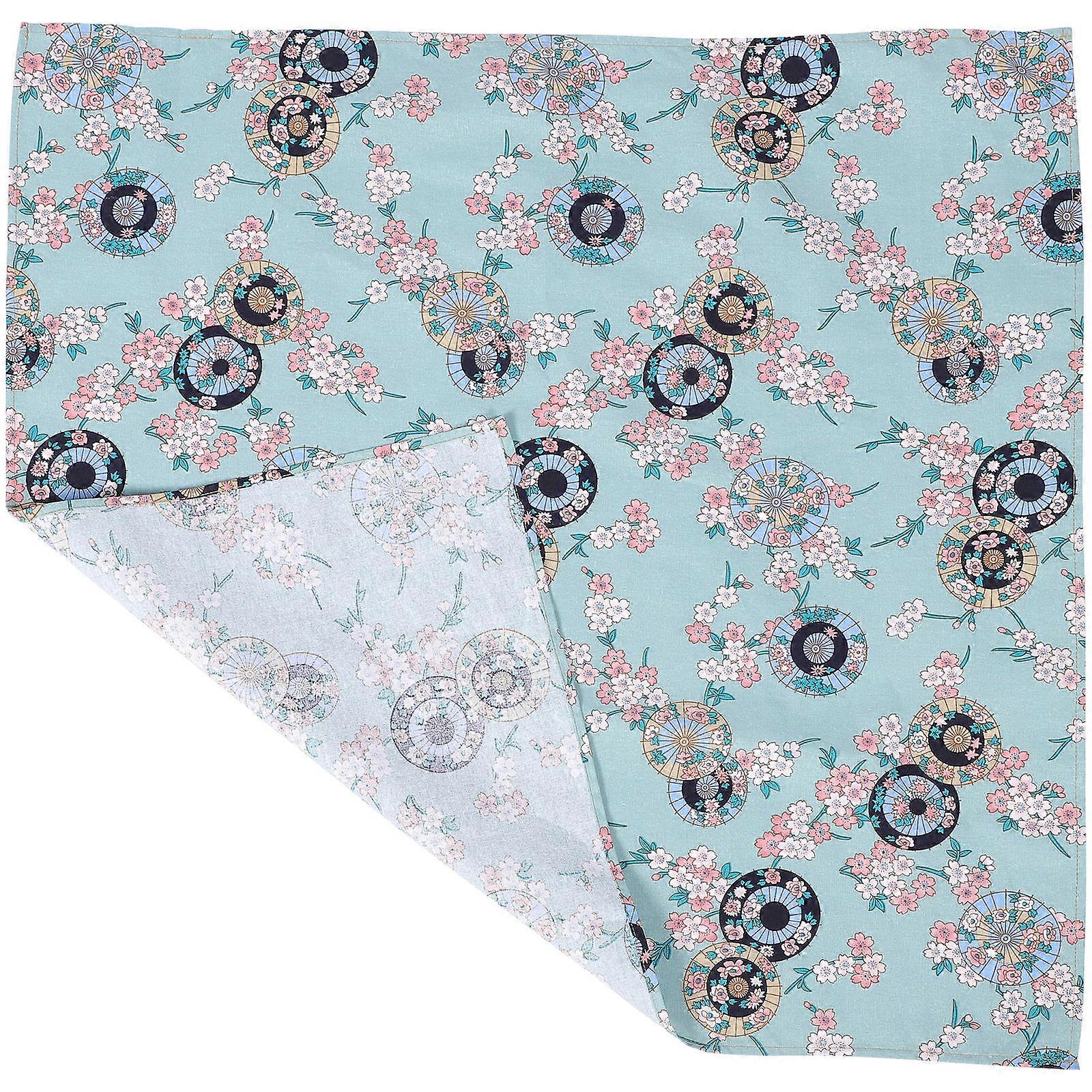 Japanese Style Bento Wrapping Cloth, Decorative Packing Fabric with Pattern, Multi Functional Meal Box Cover for Outdoor Camping and Daily Use