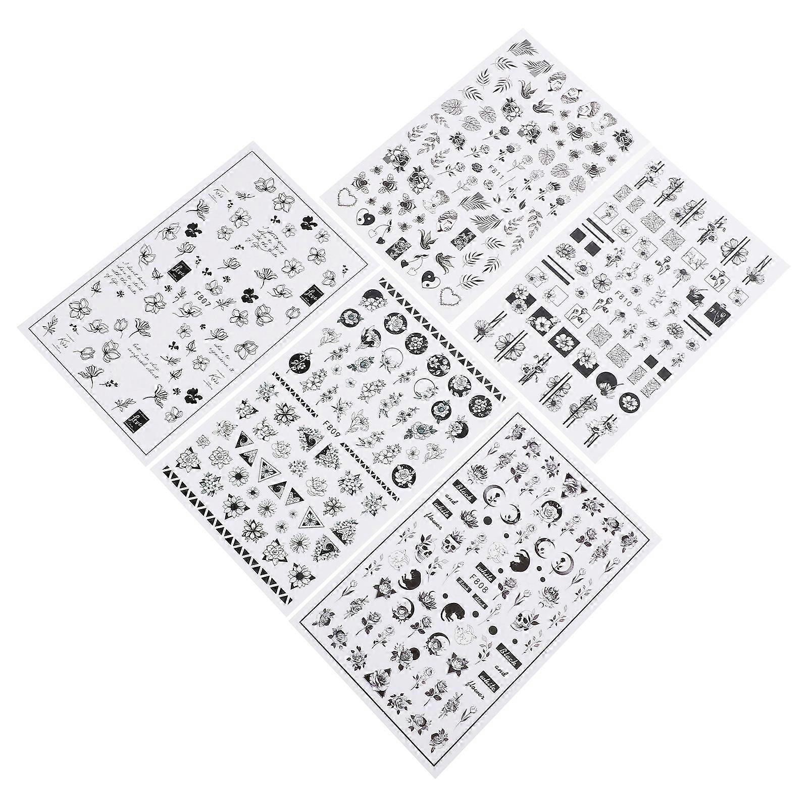 Nail Decals For Women Friends Assorted Color Decorative Effect 10 Sheets Per Set