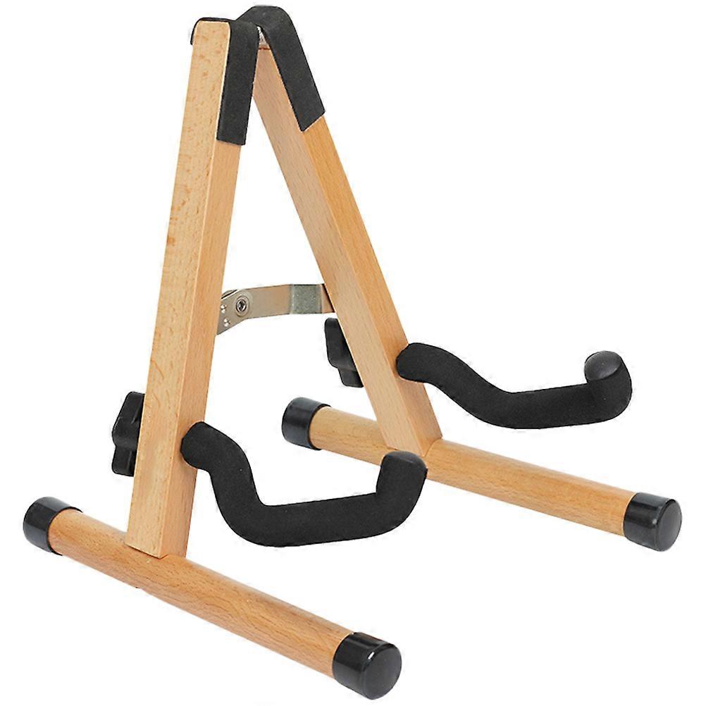 Foldable Mandolin Stand with Stable Structure for Storage Light Brown Rubber 70 Characters