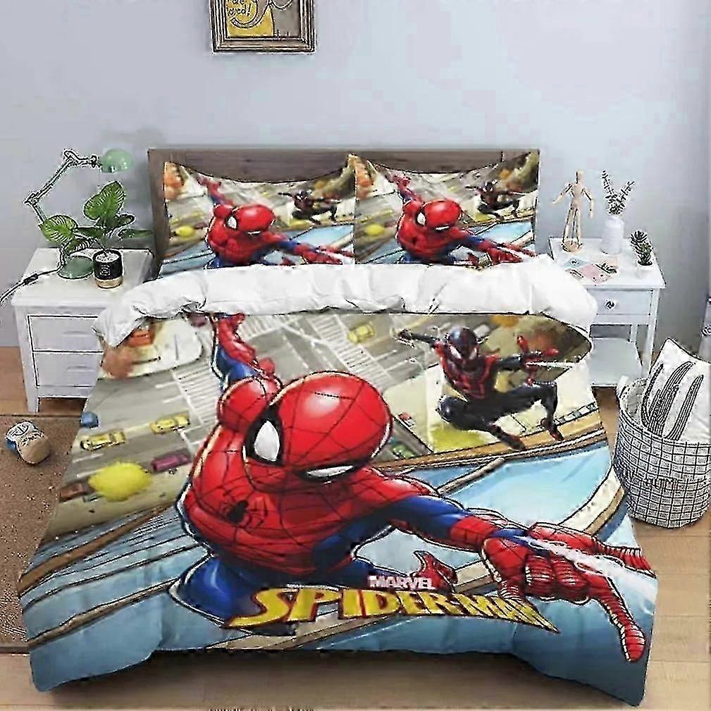 2025 B416 Prześcieradła Marvel Superhero Spider-Man Poszwa na kołdrę, kołdra z nadrukiem 3D, zestaw pościeli dla dzieci, prezenty dla chłopców i dzieci łóżko sh