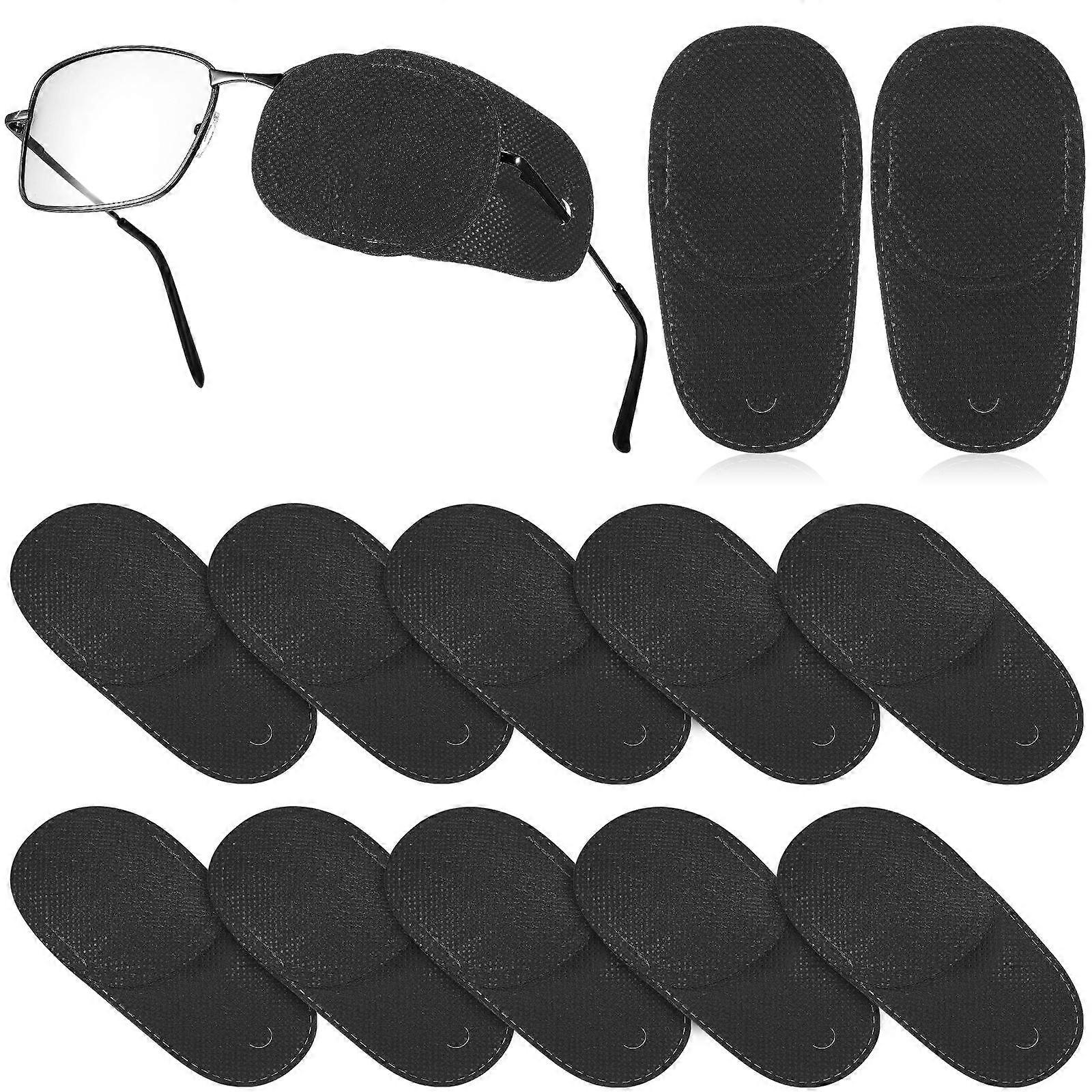 Lazy Eye Amblyopia Eye Patches For Children Adults Home Use Black 4.17X2.04X0.04in Training 12Pcs