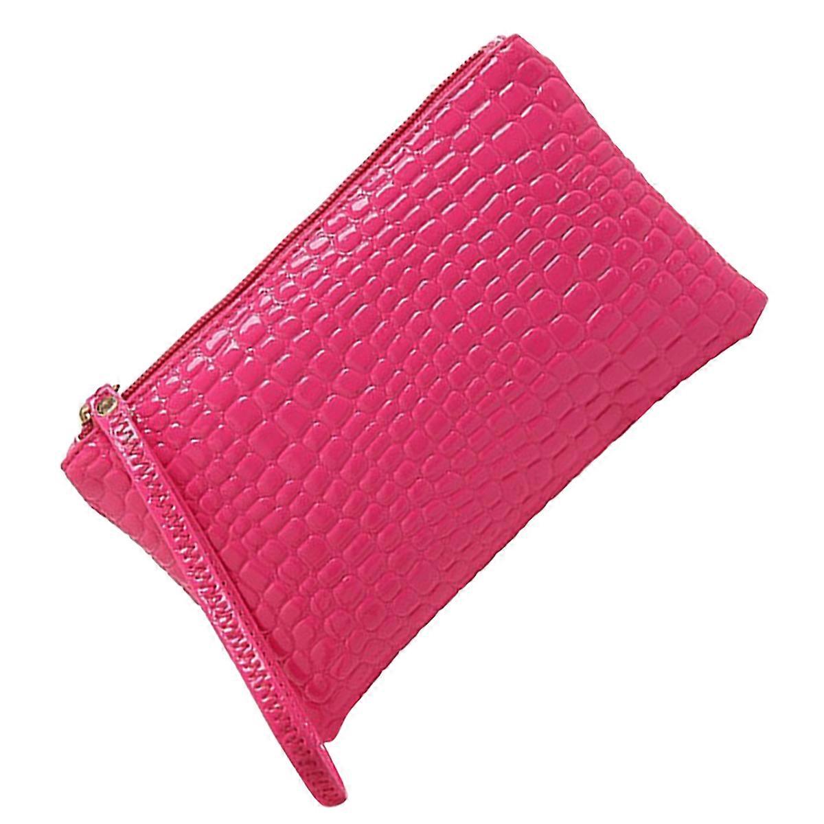 Women's Fashionable Pattern Handbag Wallet Rose Red