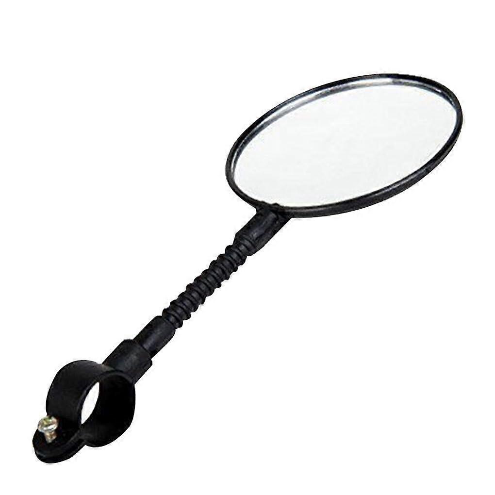 Bicycle Rear View Mirror Adjustable for Mountain Bike Handlebar, Flexible Wide Angle, Easy Installation, Black