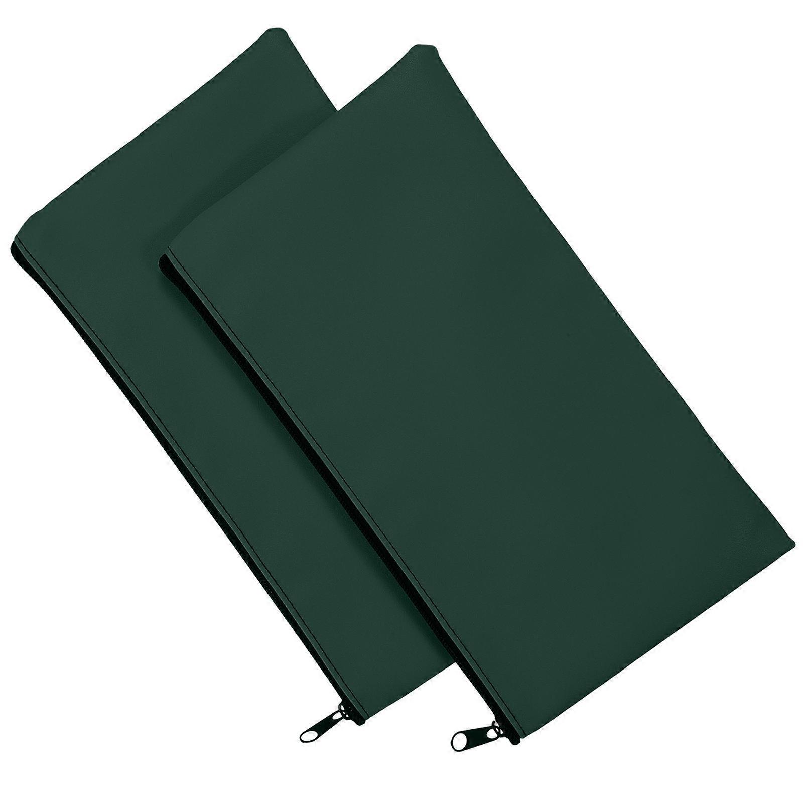 2Pcs Zipper Money Bags Receipt Pouches Bank with Zipper