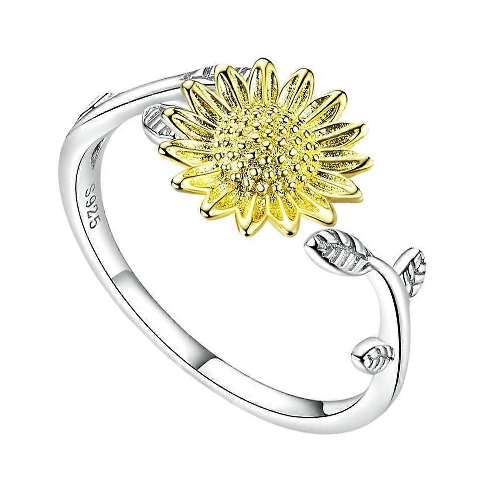Sunflower Open Rings, Suitable for Multiple Finger Sizes, Finish