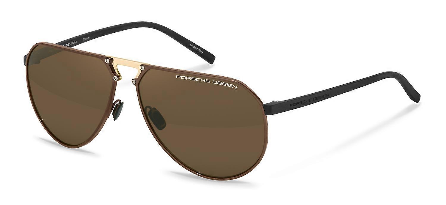 Sunglasses Porsche Design P8938 E604 Brown/Gold 64/14/145 MAN