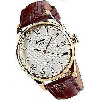 Watch for Men Business Dress Classic Fashion Casual Black Leather Quartz Analog Waterproof Calendar Date Light Simple Wrist Watches Dad Fathers Gifts
