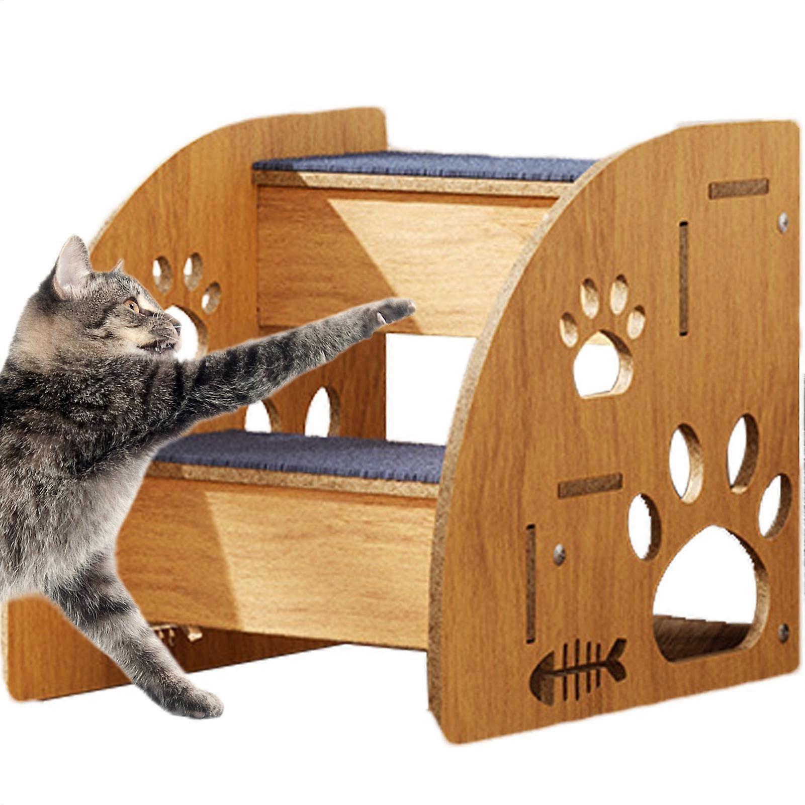 NonSlip Dog Stairs for Beds, Removable Pet Ladder for Indoor Use, Carpeted Dog Steps for Small, Medium, and Large Breeds, Foldable Pet Stairs.