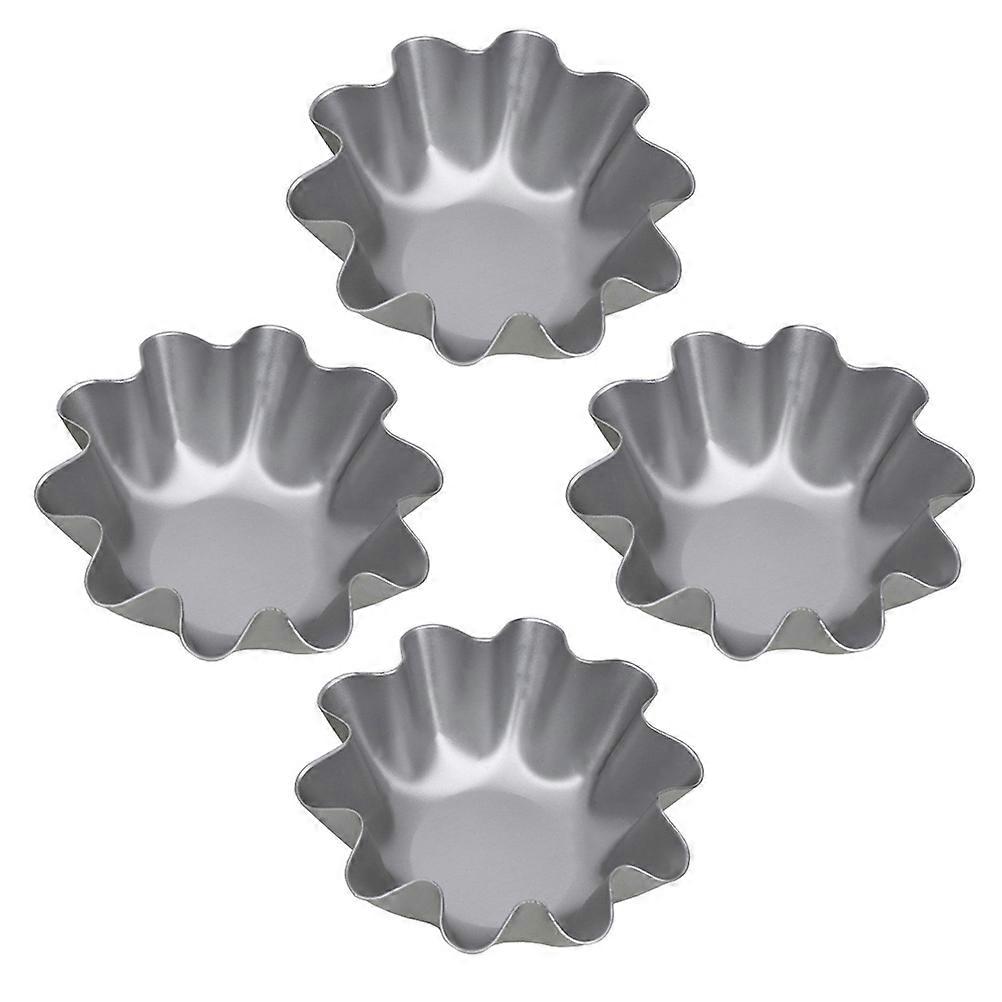 Tart Moulds Aluminum Alloy Mini Tart Tins Designed For Home Kitchen Light Grey Non-stick Function