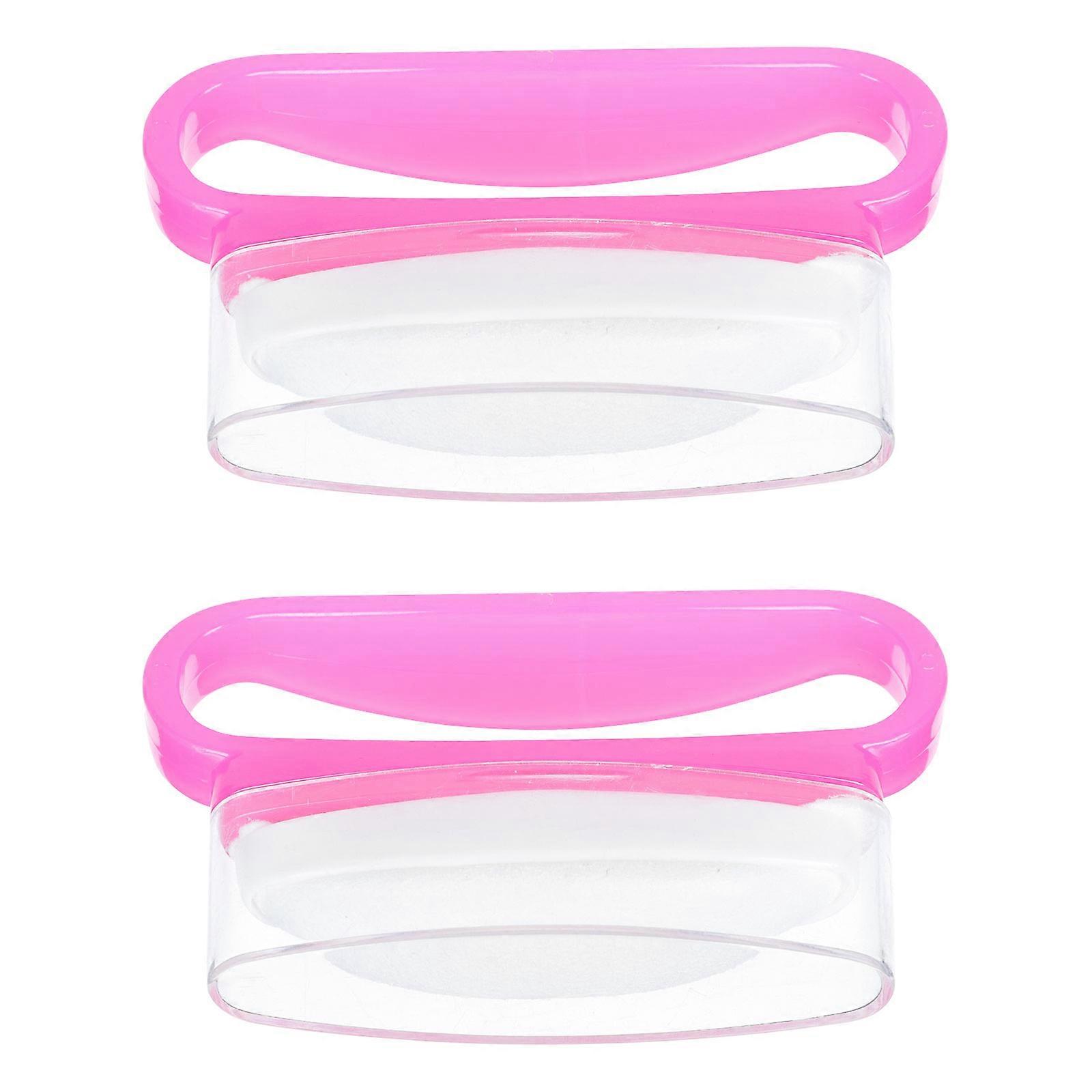 Handheld Nail Brush For Salon Use Professional Users Pink Waxing 3Pcs