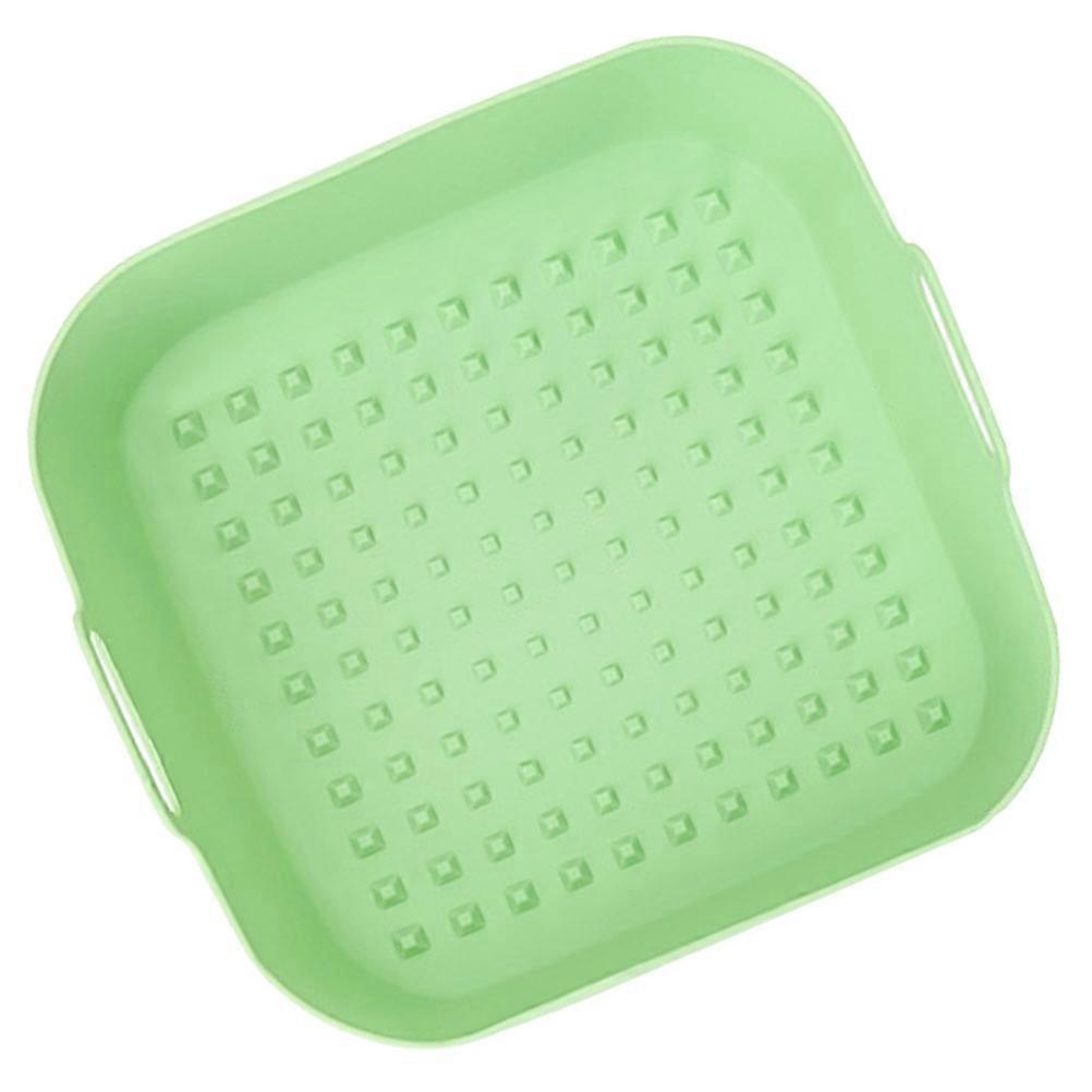 Square Silicone Air Fryer Liner, Non Stick Reusable Pad for Fryers, Easy Clean Groove Design for Baking Meat, Vegetables, Snacks