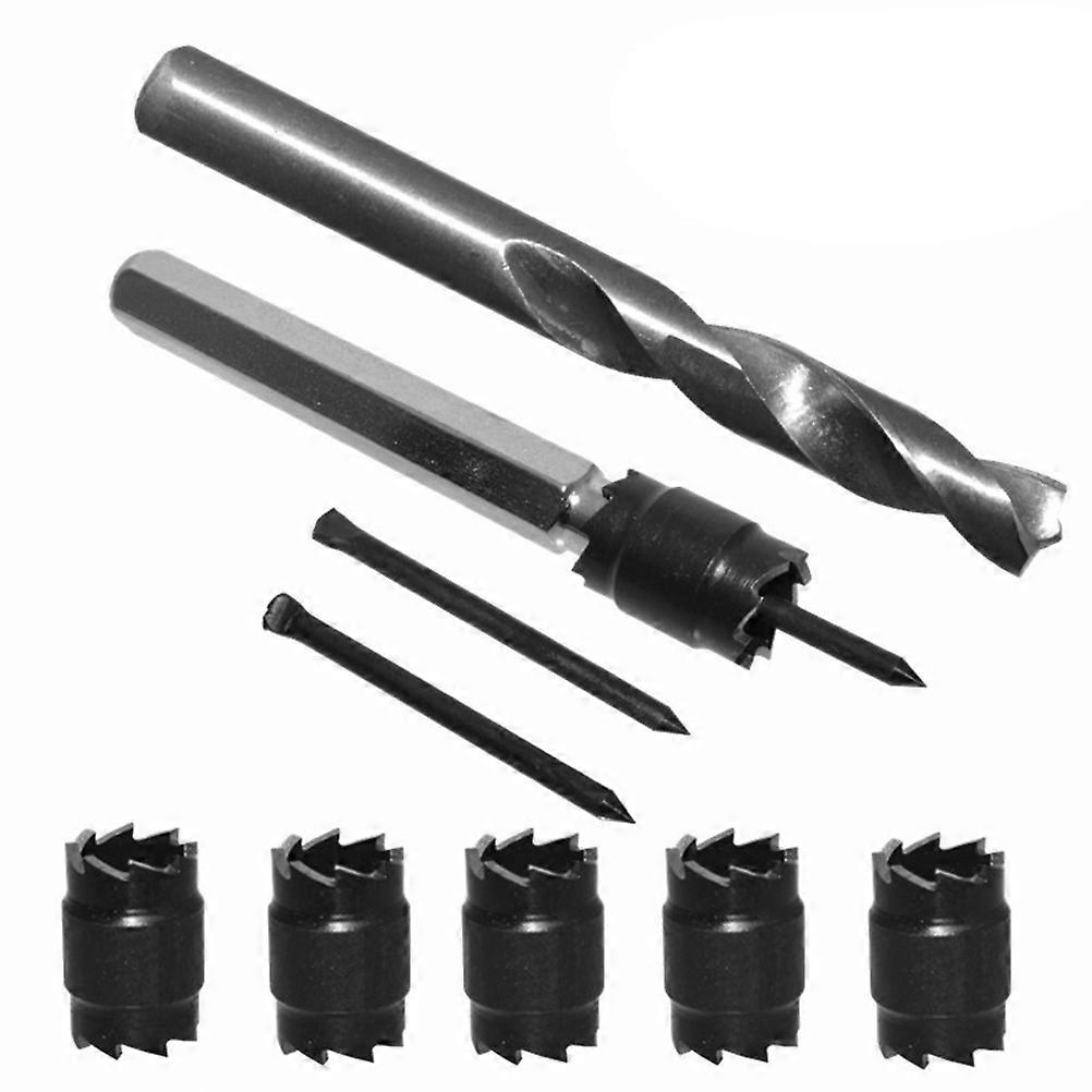 Efficient Spot Weld Drill Bit Set 9Pcs Designed For Workshop Use With Durable High-Speed Steel Material In Black