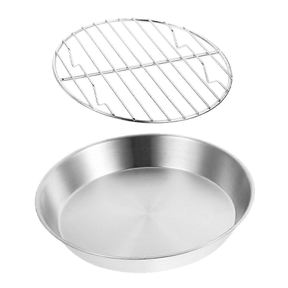 Here's a polished and professional product description based on your input:
**Durable Stainless Steel Baking Tray – Multi Purpose BBQ Plate